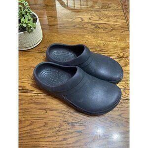 𝅺crocs Clog Black Unisex Size Men 9 Women 11 Comfort Solid Top With Side Vent